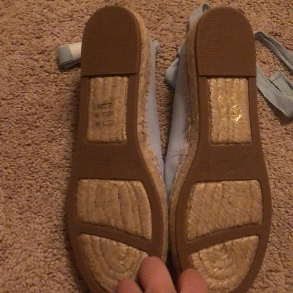 New J Crew Canvas Espadrille Flats Blue 9.5 - Picture 6 of 6